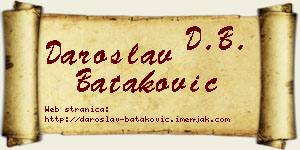 Daroslav Bataković vizit kartica